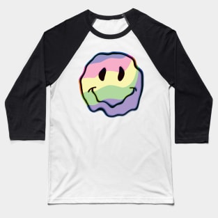 Colorful melting smiley face Baseball T-Shirt